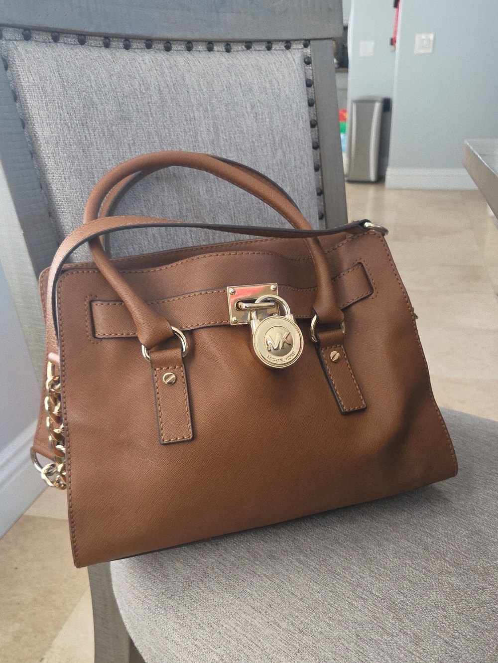 MICHAEL Michael Kors Hamilton Saffiano Leather Satchel Bag